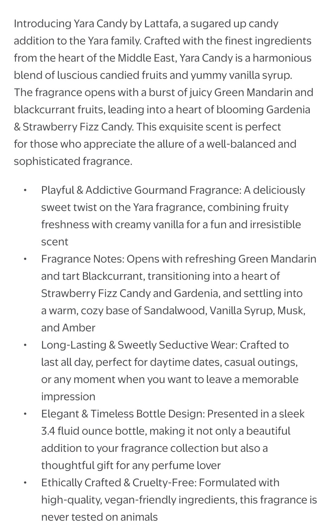 Candy Perfume Yara Set