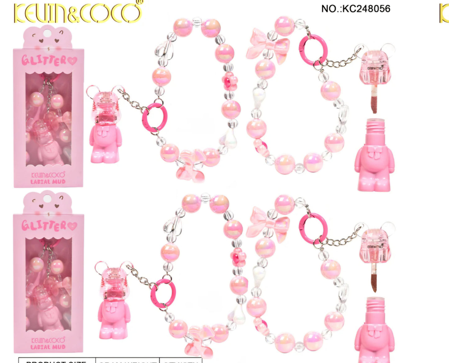 Kevin and Coco Mud Lip Keychain